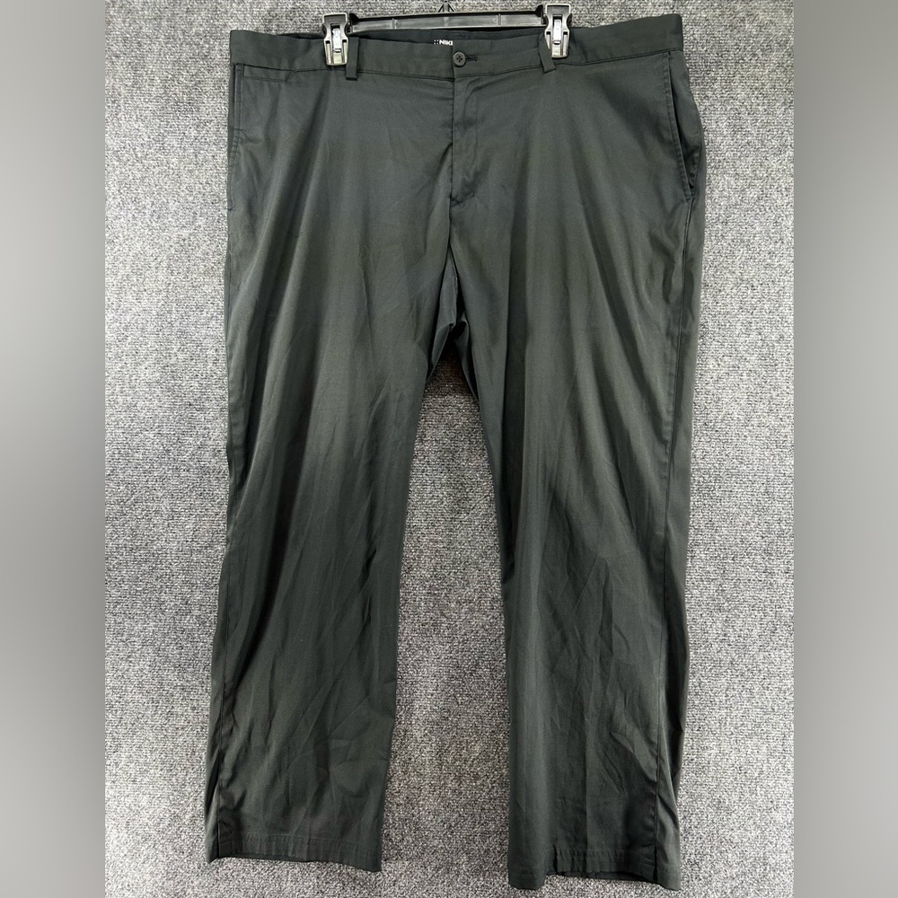 Nike Golf Pants Mens 42X30 Black Dri-Fit Chino Performance Stretch Flat Front